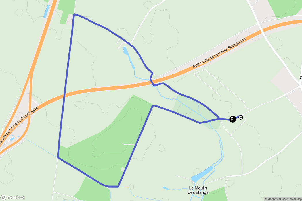 Fénay : carte du parcours de randonnée - France
