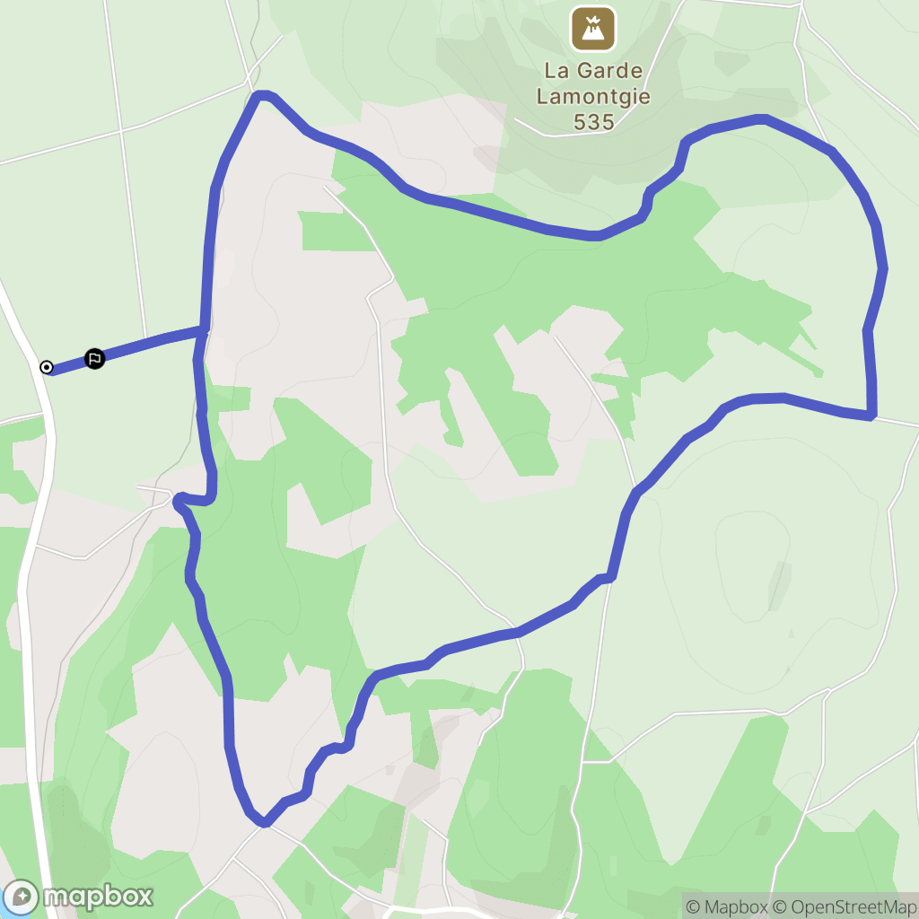Nonette-Orsonnette : carte du parcours de randonnée - France