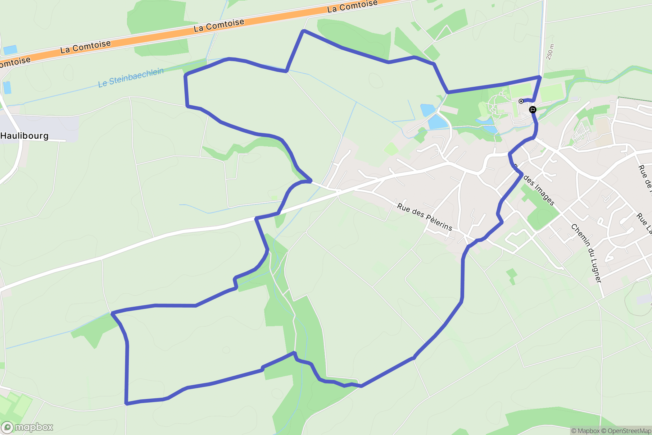 Morschwiller-le-Bas : carte du parcours de randonnée - France