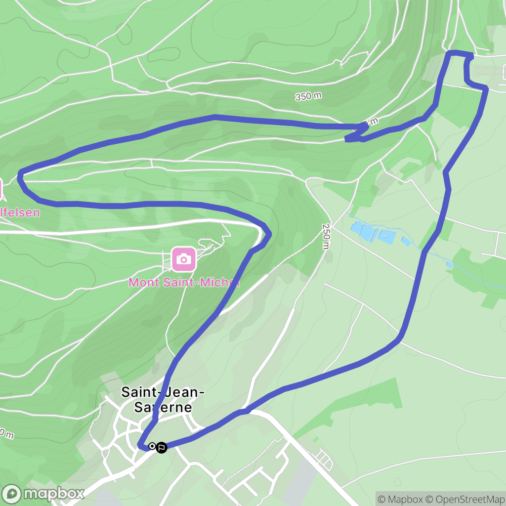 Saint-Jean-Saverne : carte du parcours de randonnée - France
