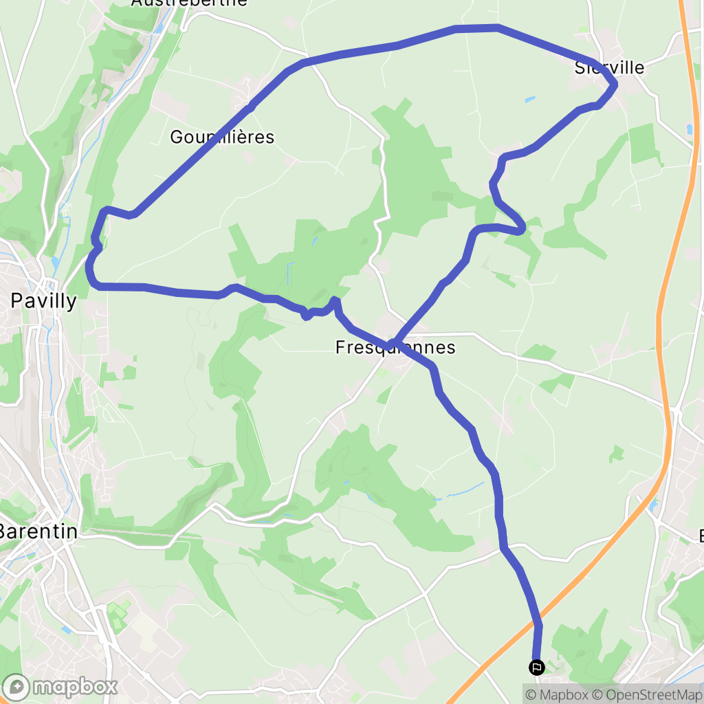 Pissy-Pôville : carte du parcours de randonnée - France