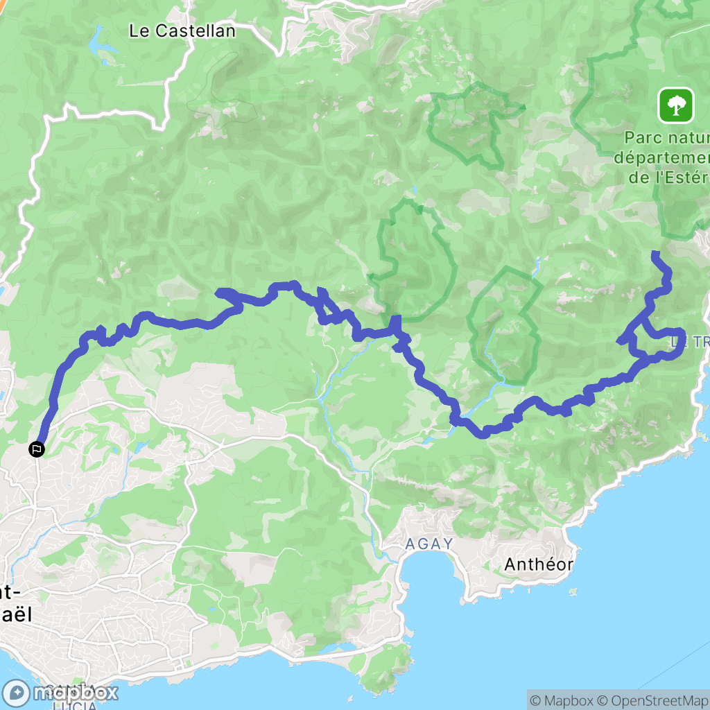 Saint-Raphaël : carte du parcours de randonnée - France