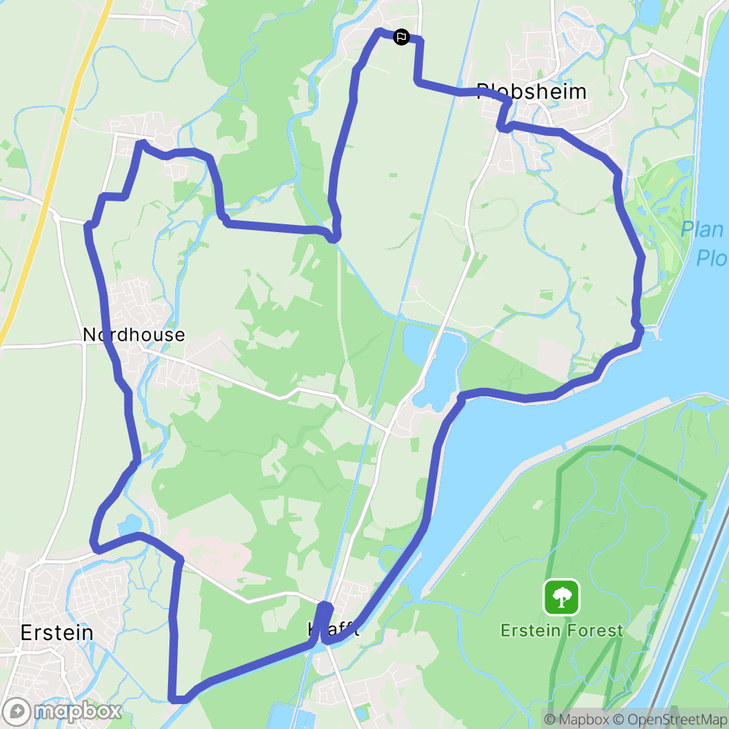 Eschau : carte du parcours de randonnée - France