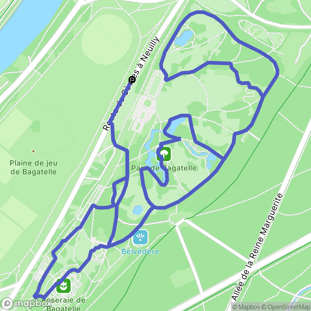 Paris : carte du parcours de randonnée - France