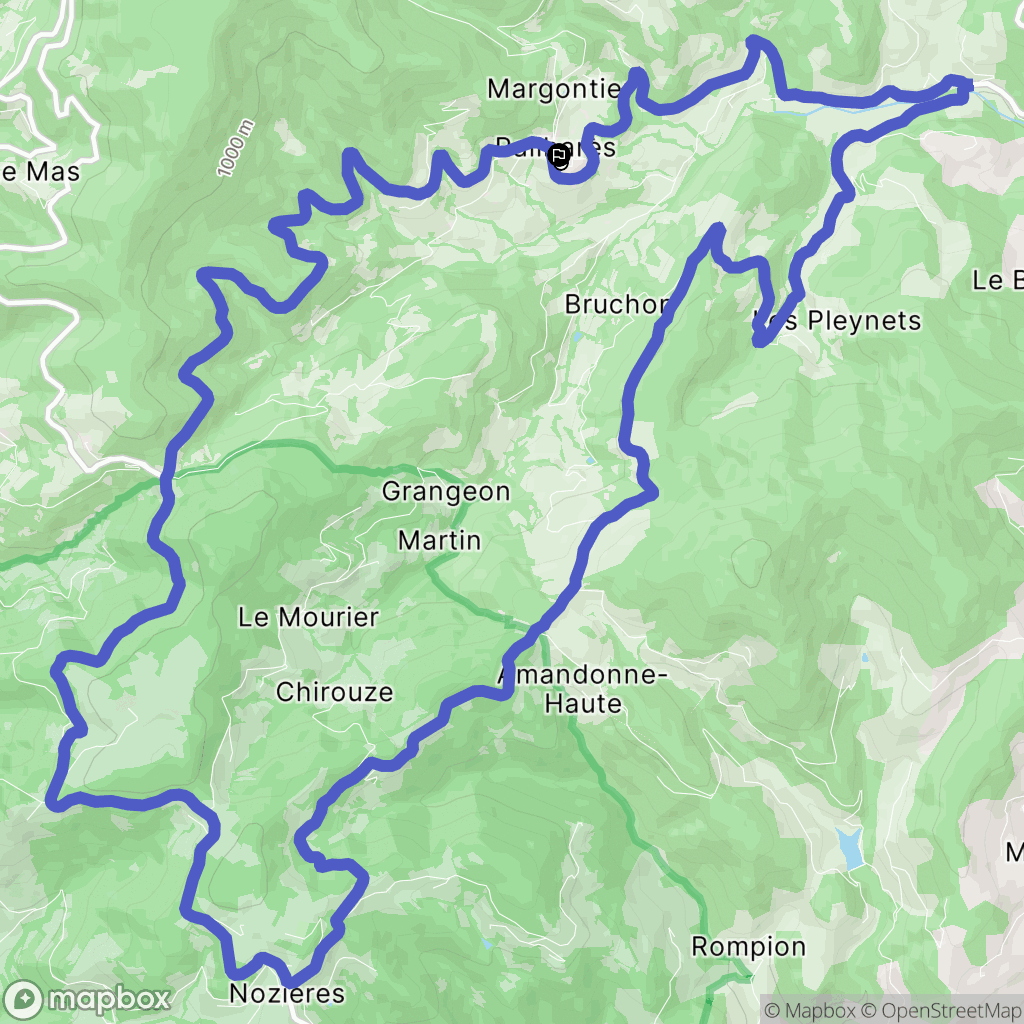 Pailharès : carte du parcours de randonnée - France