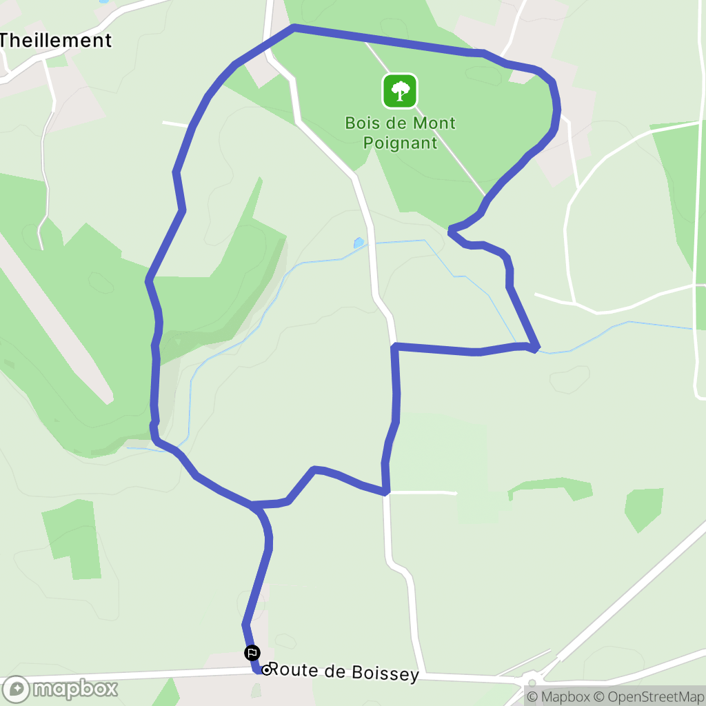 Thénouville : carte du parcours de randonnée - France