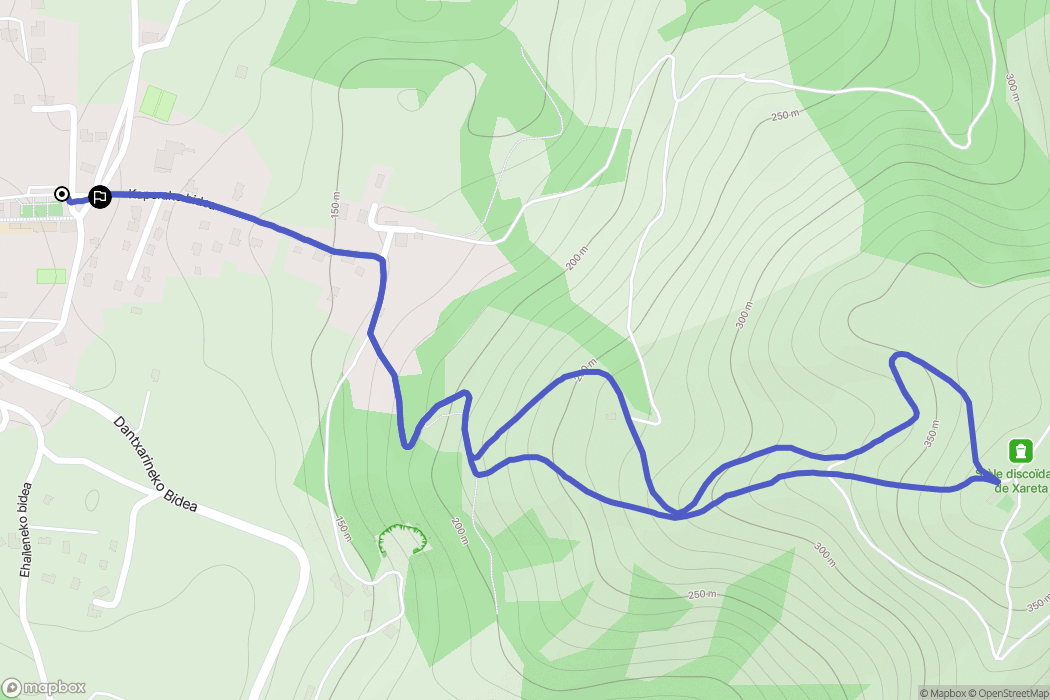 Ainhoa : carte du parcours de randonnée - France
