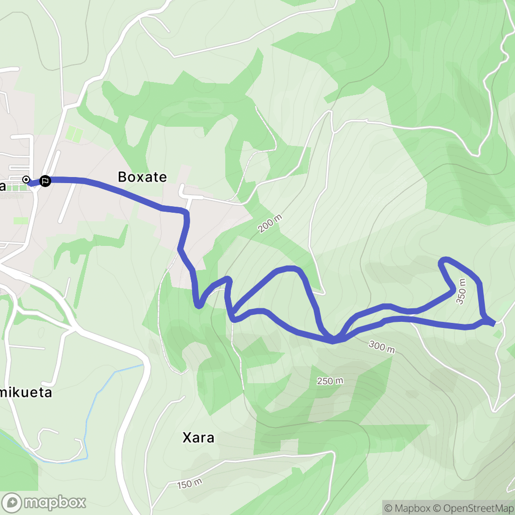 Ainhoa : carte du parcours de randonnée - France