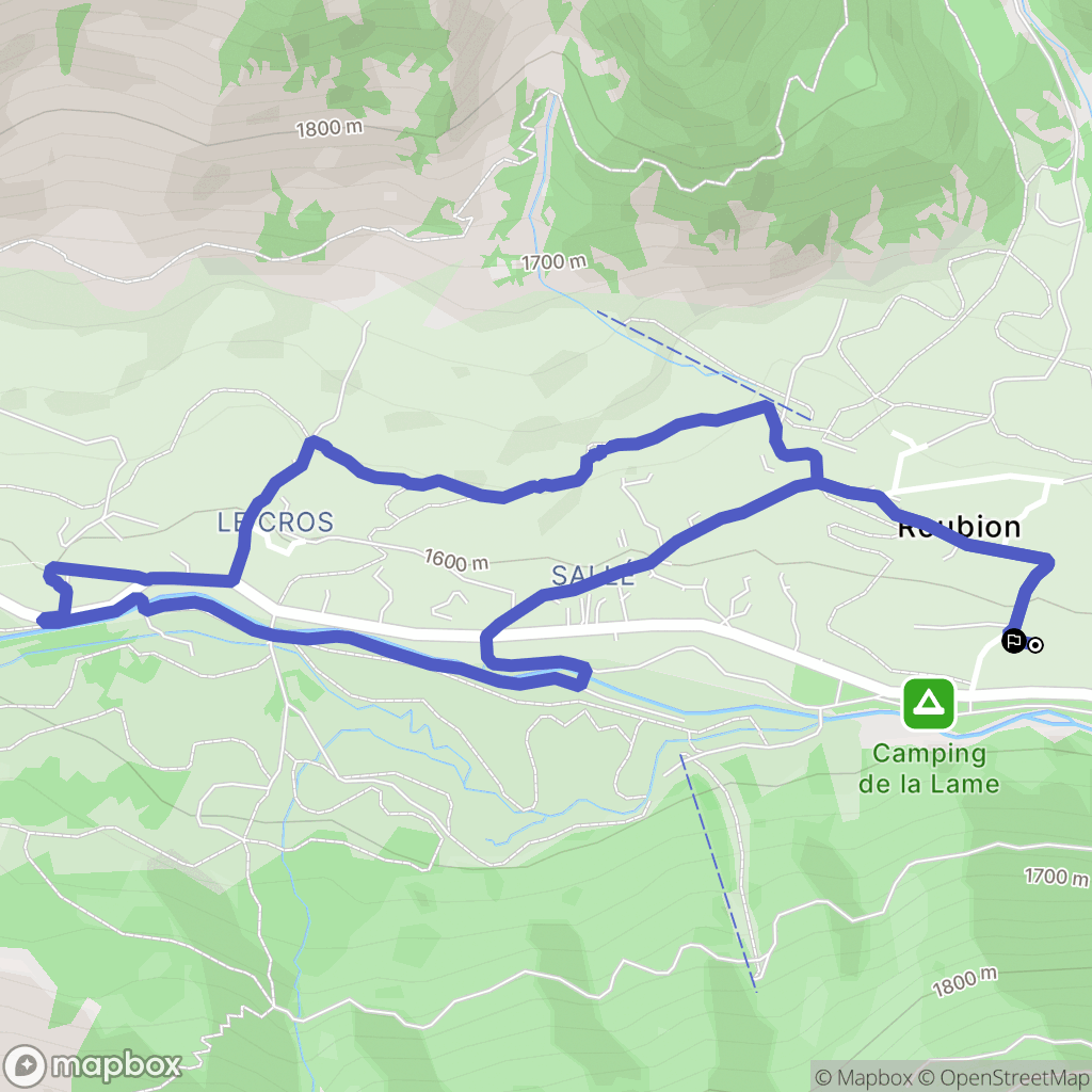 Névache : carte du parcours de randonnée - France