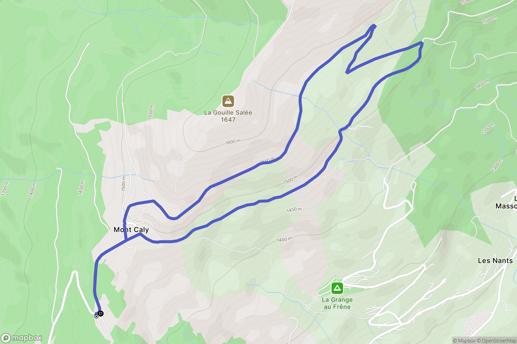 Les Gets : carte du parcours de randonnée - France