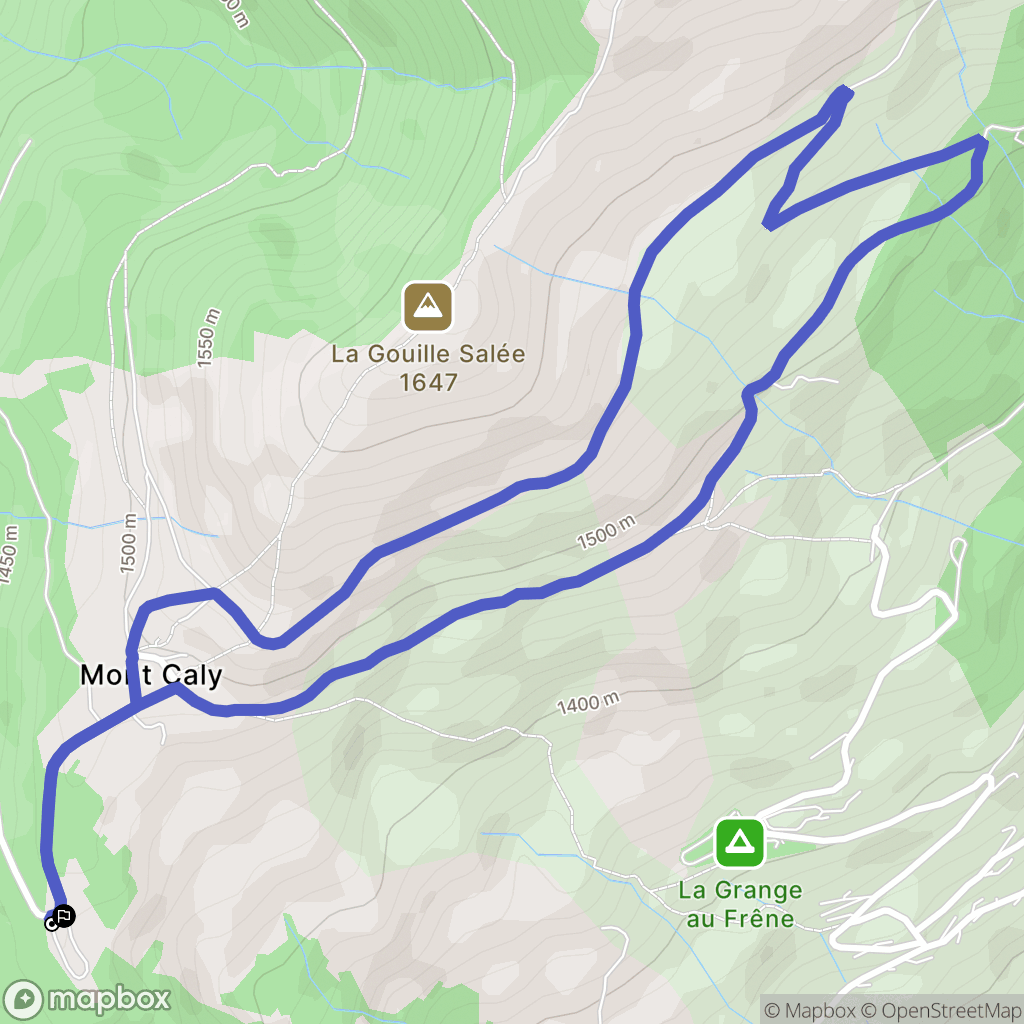 Les Gets : carte du parcours de randonnée - France
