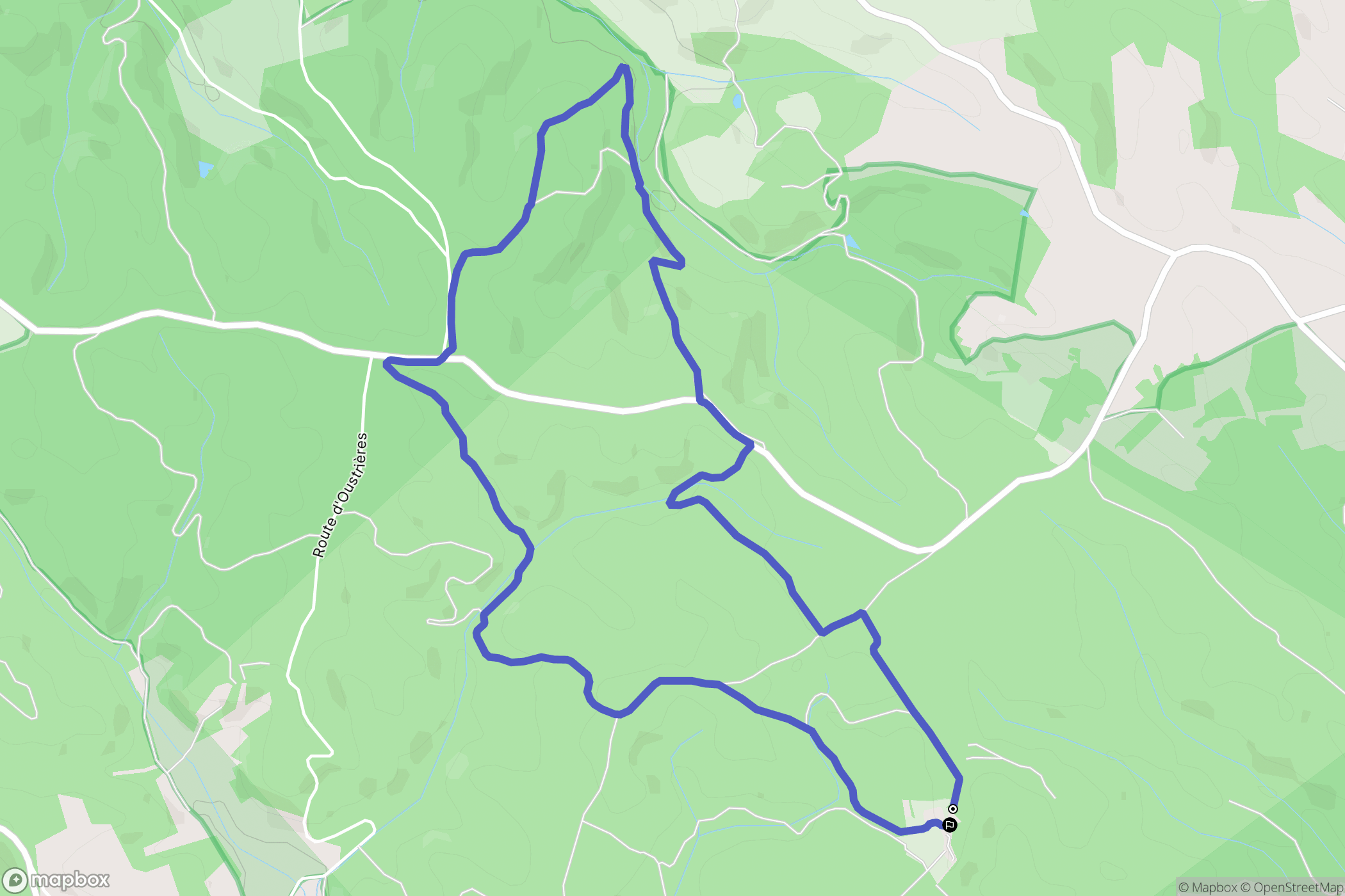 Lisle-sur-Tarn : carte du parcours de randonnée - France