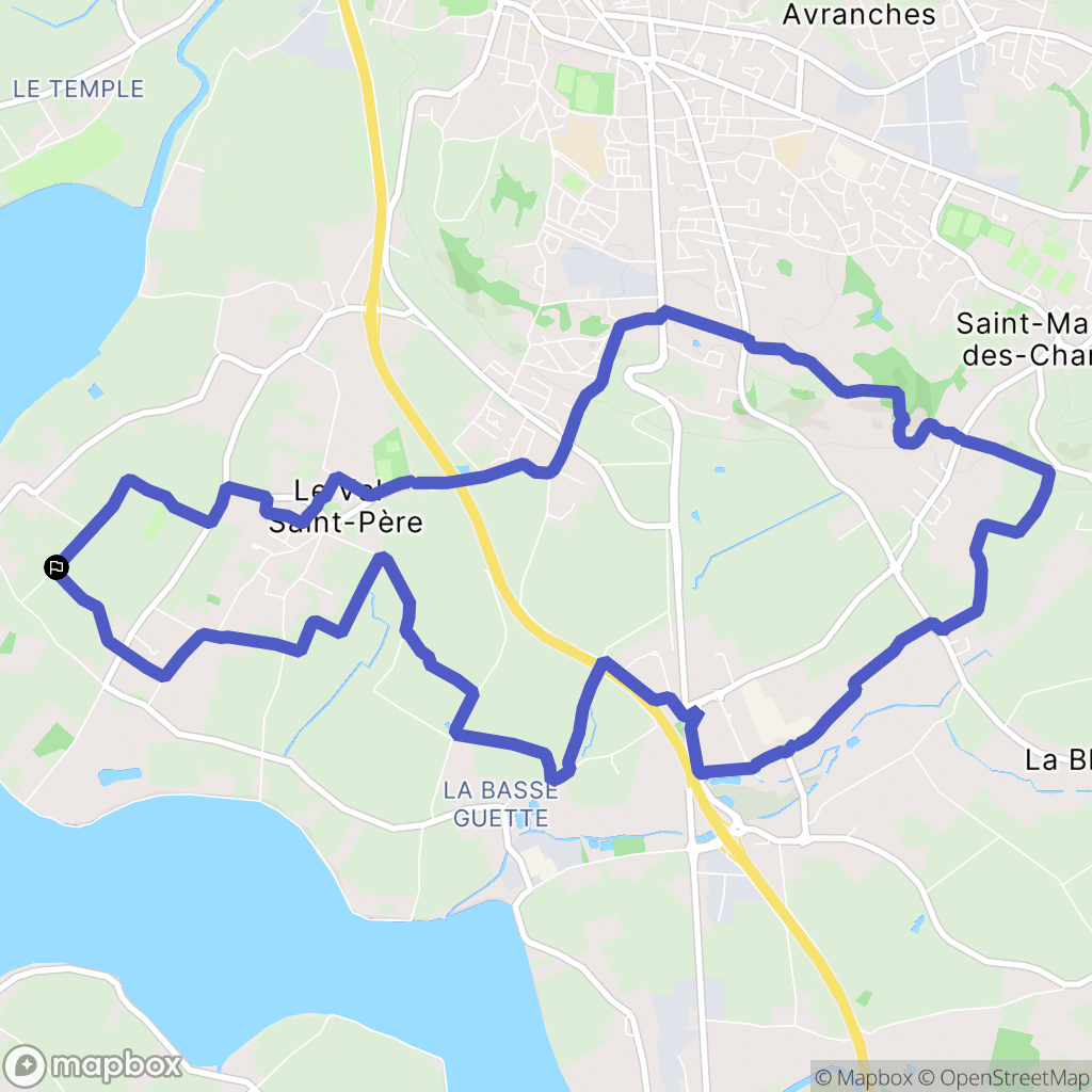 Le Val-Saint-Père : carte du parcours de randonnée - France