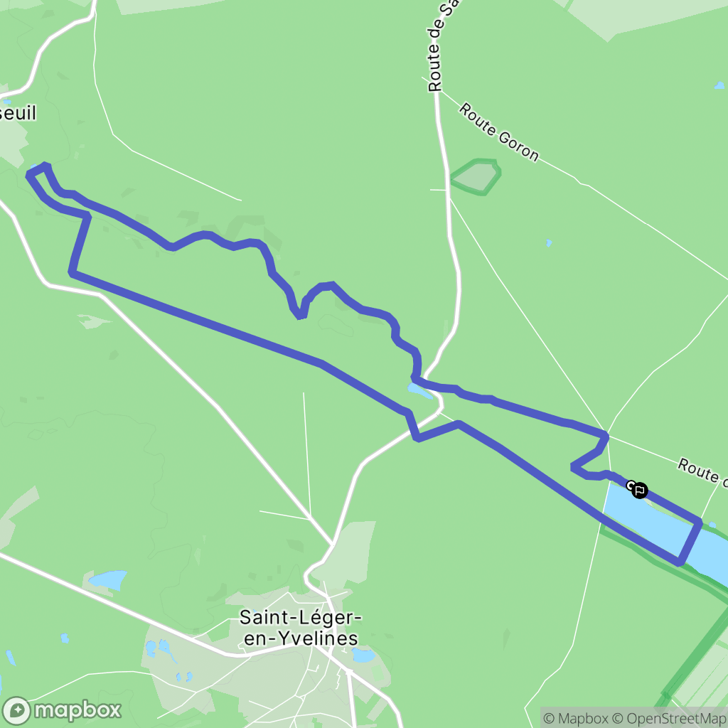 Les Bréviaires : carte du parcours de randonnée - France