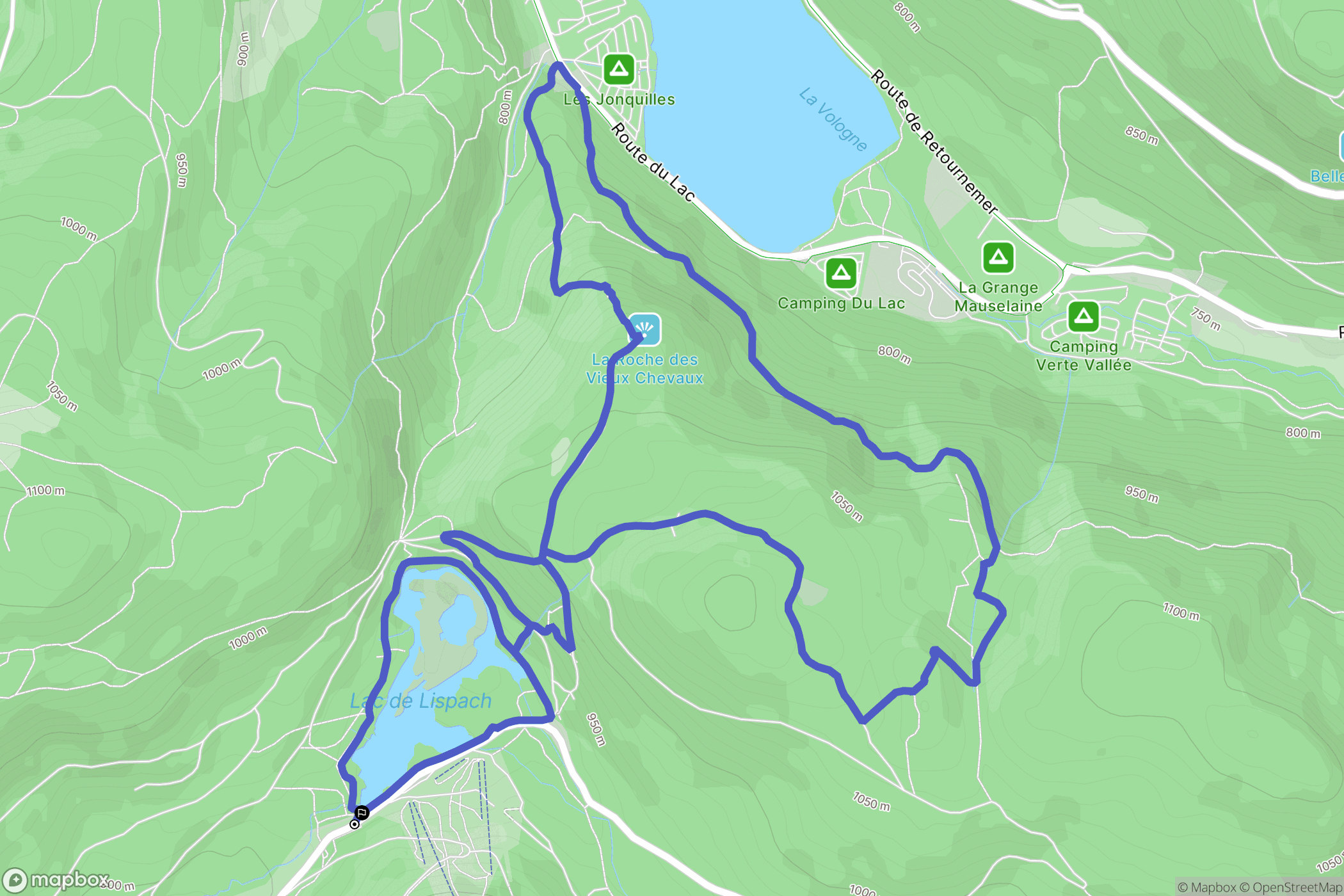 La Bresse : carte du parcours de randonnée - France