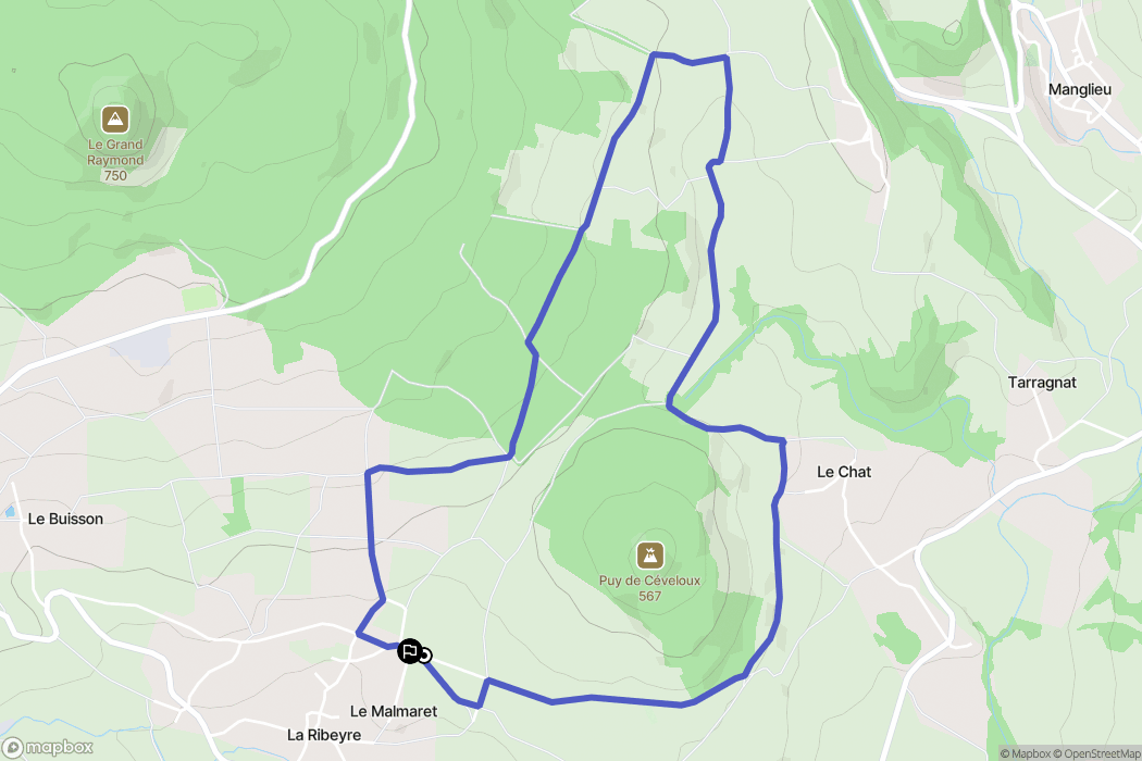 Saint-Babel : carte du parcours de randonnée - France