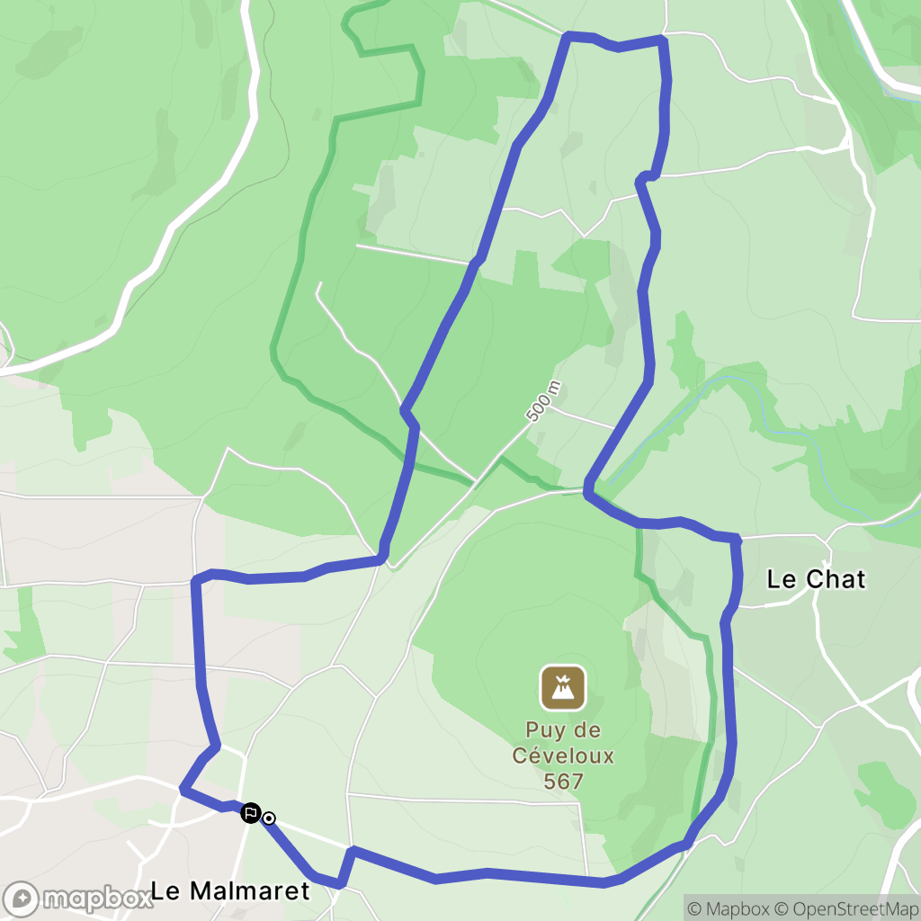 Saint-Babel : carte du parcours de randonnée - France