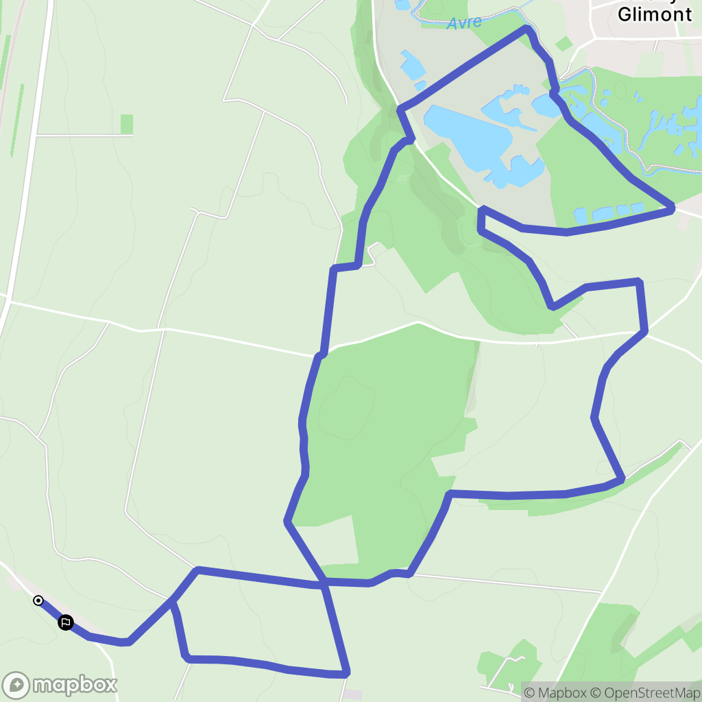 Dommartin : carte du parcours de randonnée - France