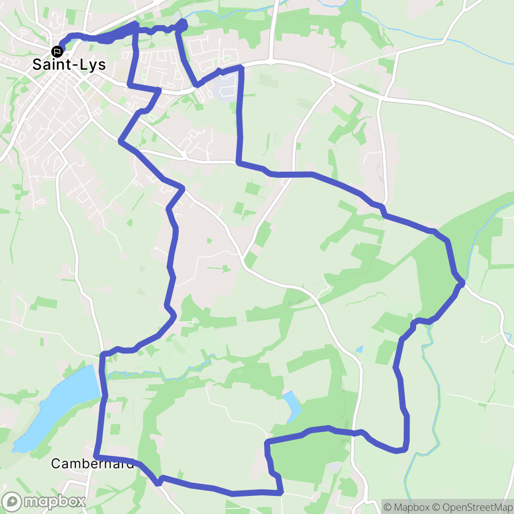 Saint-Lys : carte du parcours de randonnée - France