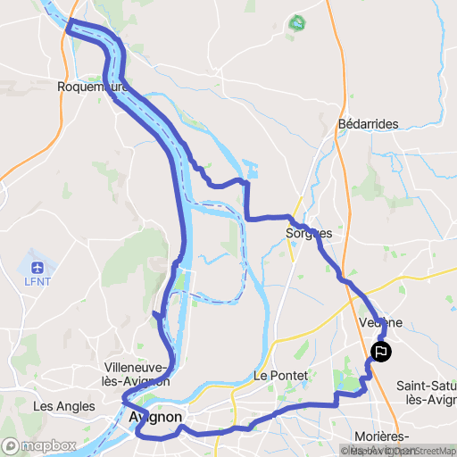 Vedène : carte du parcours de randonnée - France