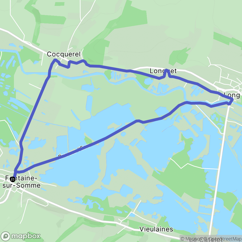 Fontaine-sur-Somme : carte du parcours de randonnée - France