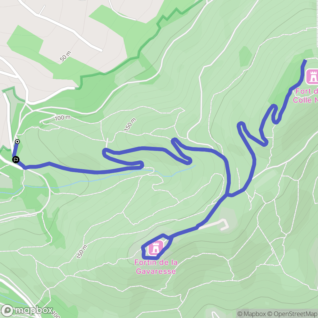 Le Pradet : carte du parcours de randonnée - France