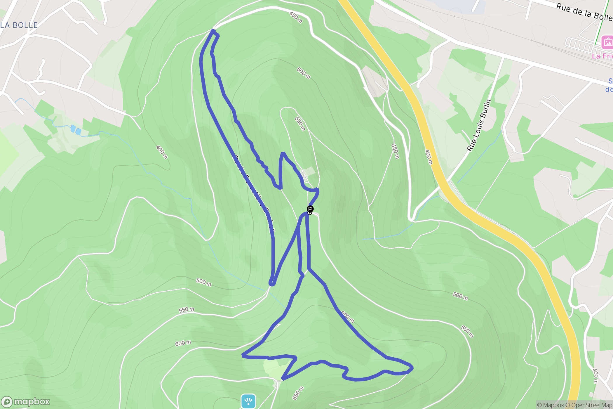 Saint-Dié-des-Vosges : carte du parcours de randonnée - France