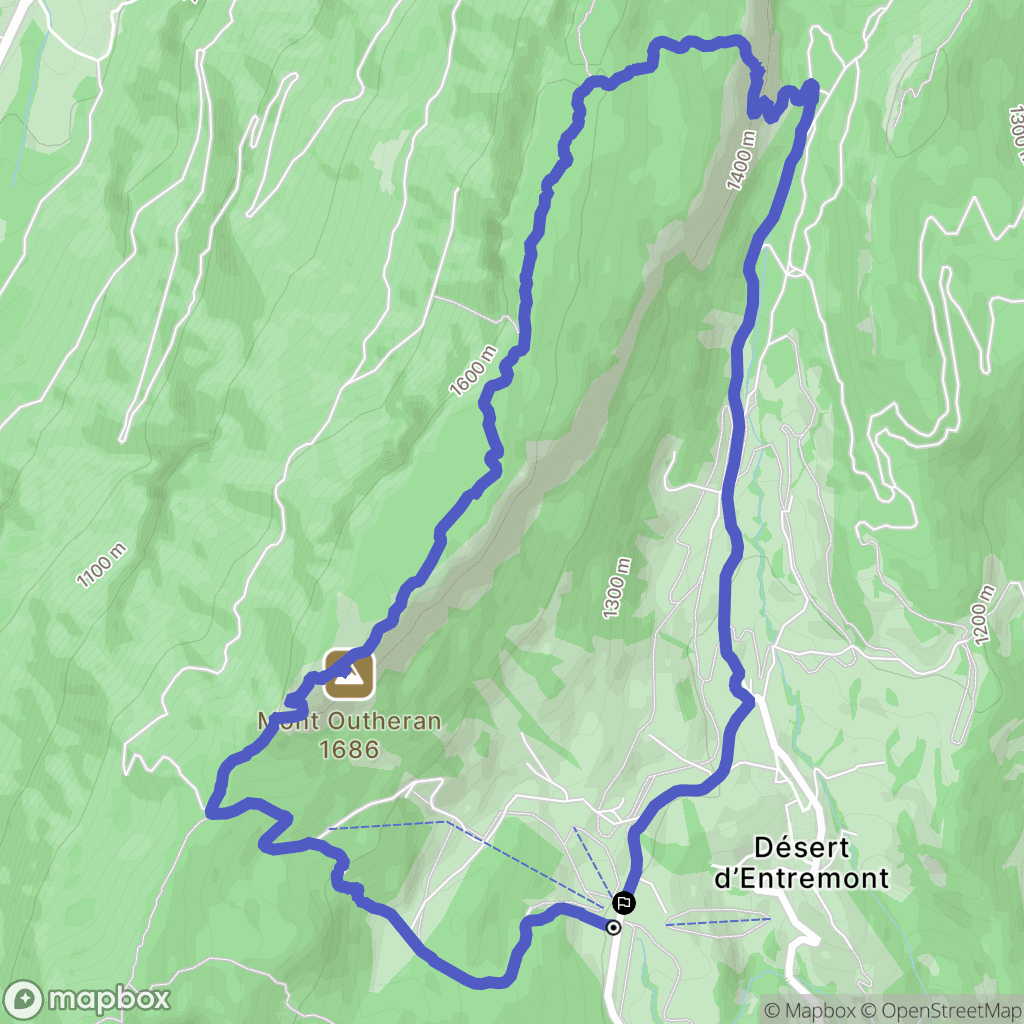 Entremont-le-Vieux : carte du parcours de randonnée - France
