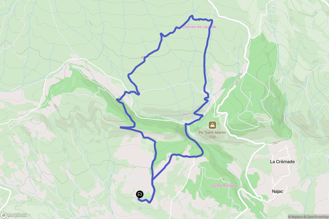 Siran : carte du parcours de randonnée - France
