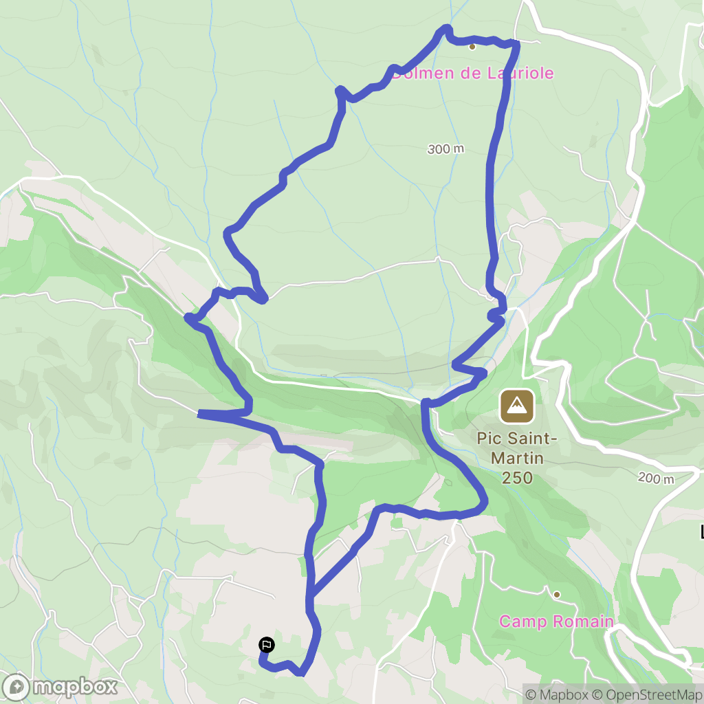 Siran : carte du parcours de randonnée - France