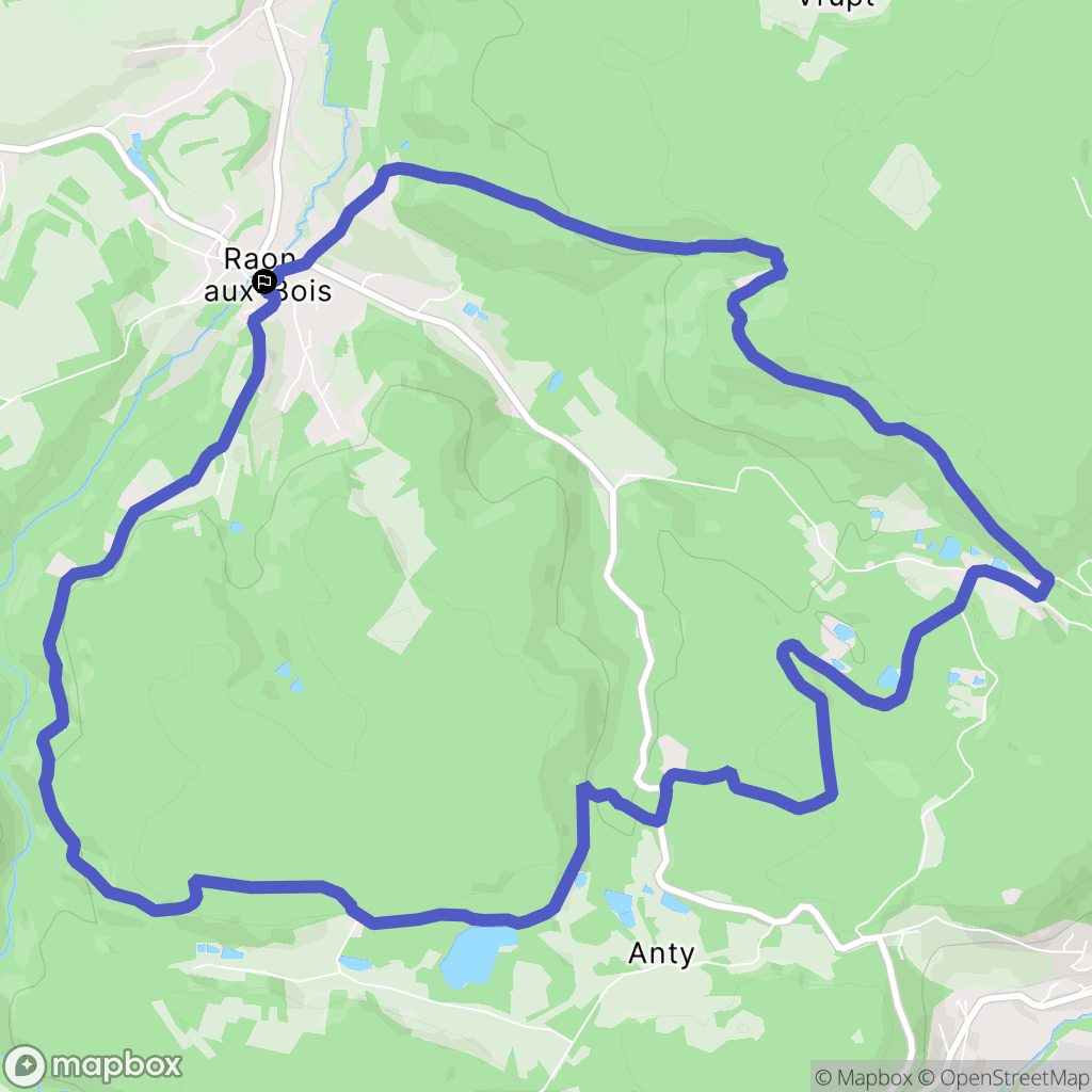 Raon-aux-Bois : carte du parcours de randonnée - France