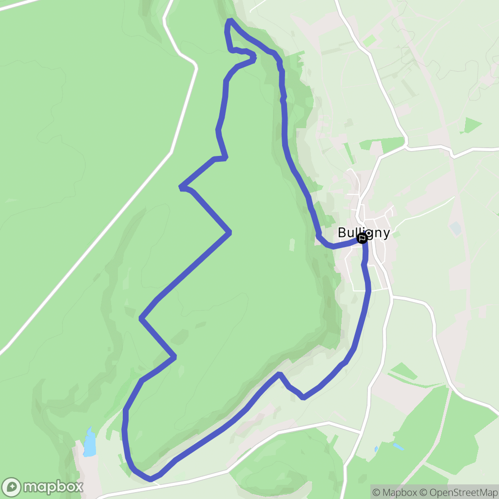 Bulligny : carte du parcours de randonnée - France