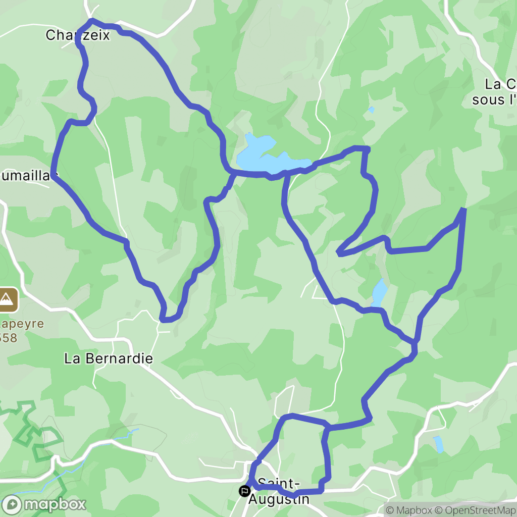 Saint-Augustin : carte du parcours de randonnée - France