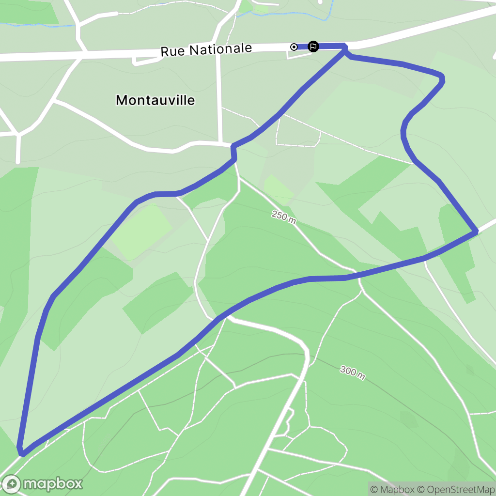 Montauville : carte du parcours de randonnée - France