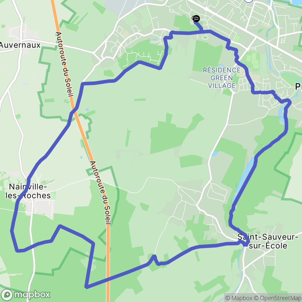 Saint-Fargeau-Ponthierry : carte du parcours de randonnée - France