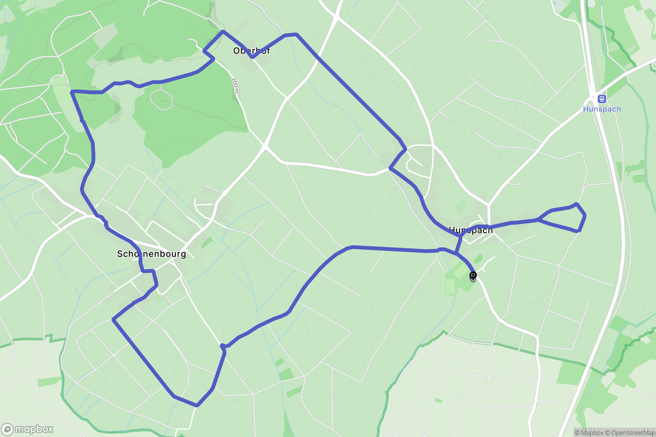 Hunspach : carte du parcours de randonnée - France
