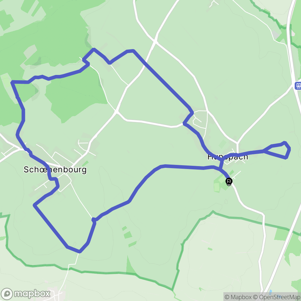 Hunspach : carte du parcours de randonnée - France