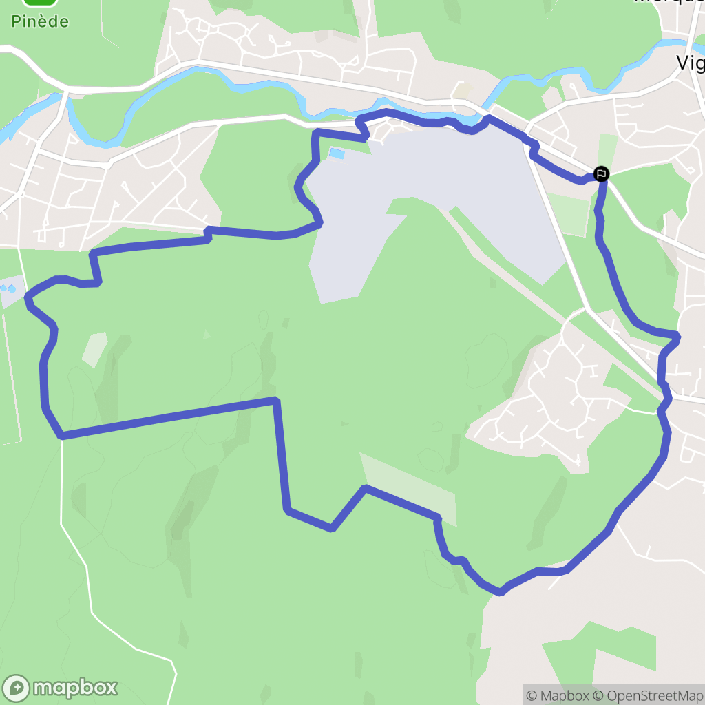 Mimizan : carte du parcours de randonnée - France