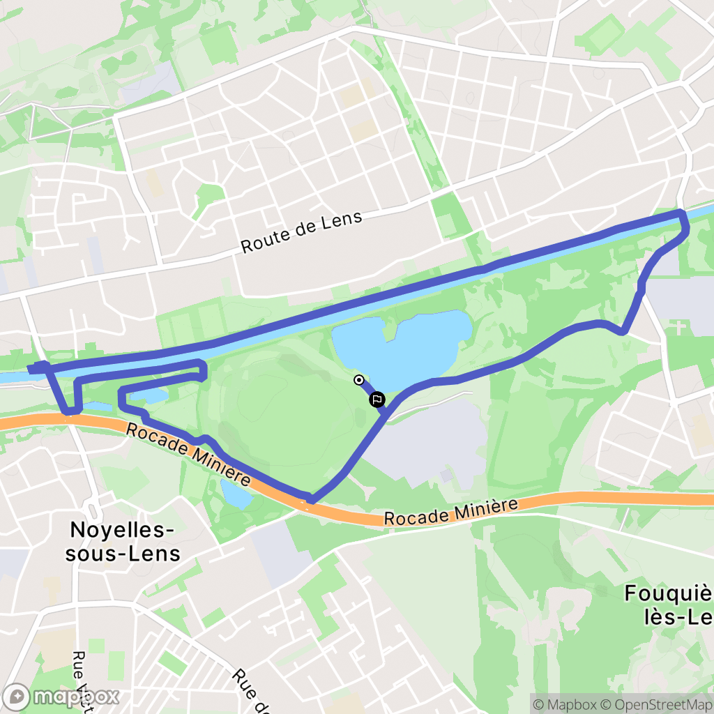 Noyelles-sous-Lens : carte du parcours de randonnée - France