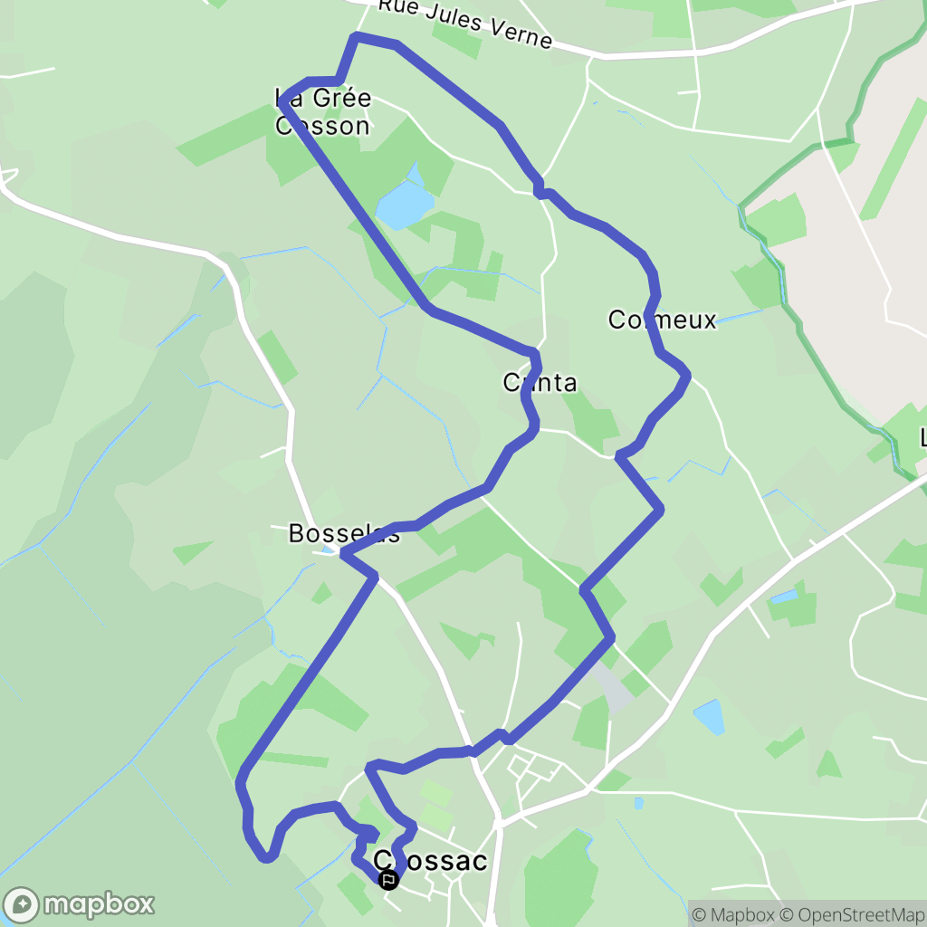 Crossac : carte du parcours de randonnée - France