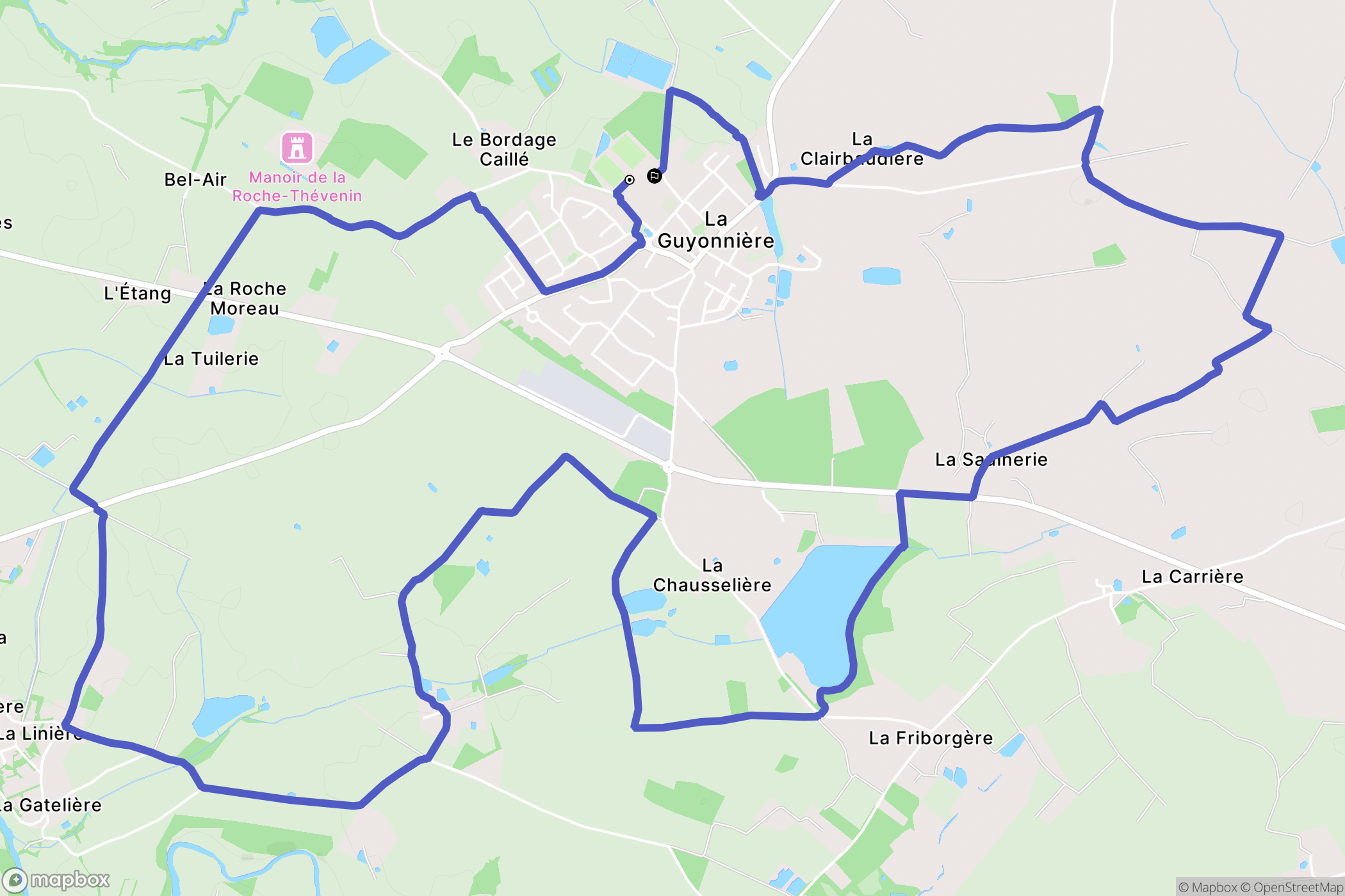 Montaigu-Vendée : carte du parcours de randonnée - France