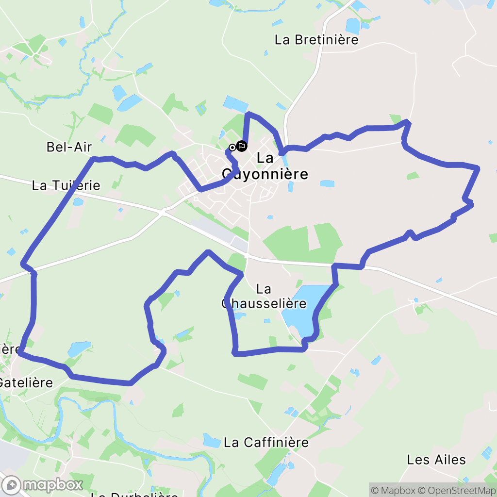 Montaigu-Vendée : carte du parcours de randonnée - France