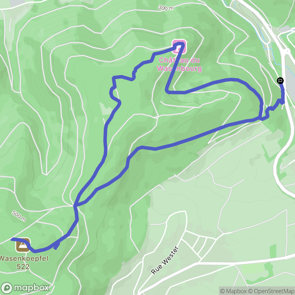 Niederbronn-les-Bains : carte du parcours de randonnée - France