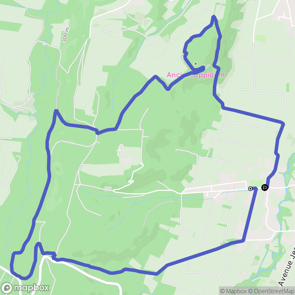 Oursbelille : carte du parcours de randonnée - France