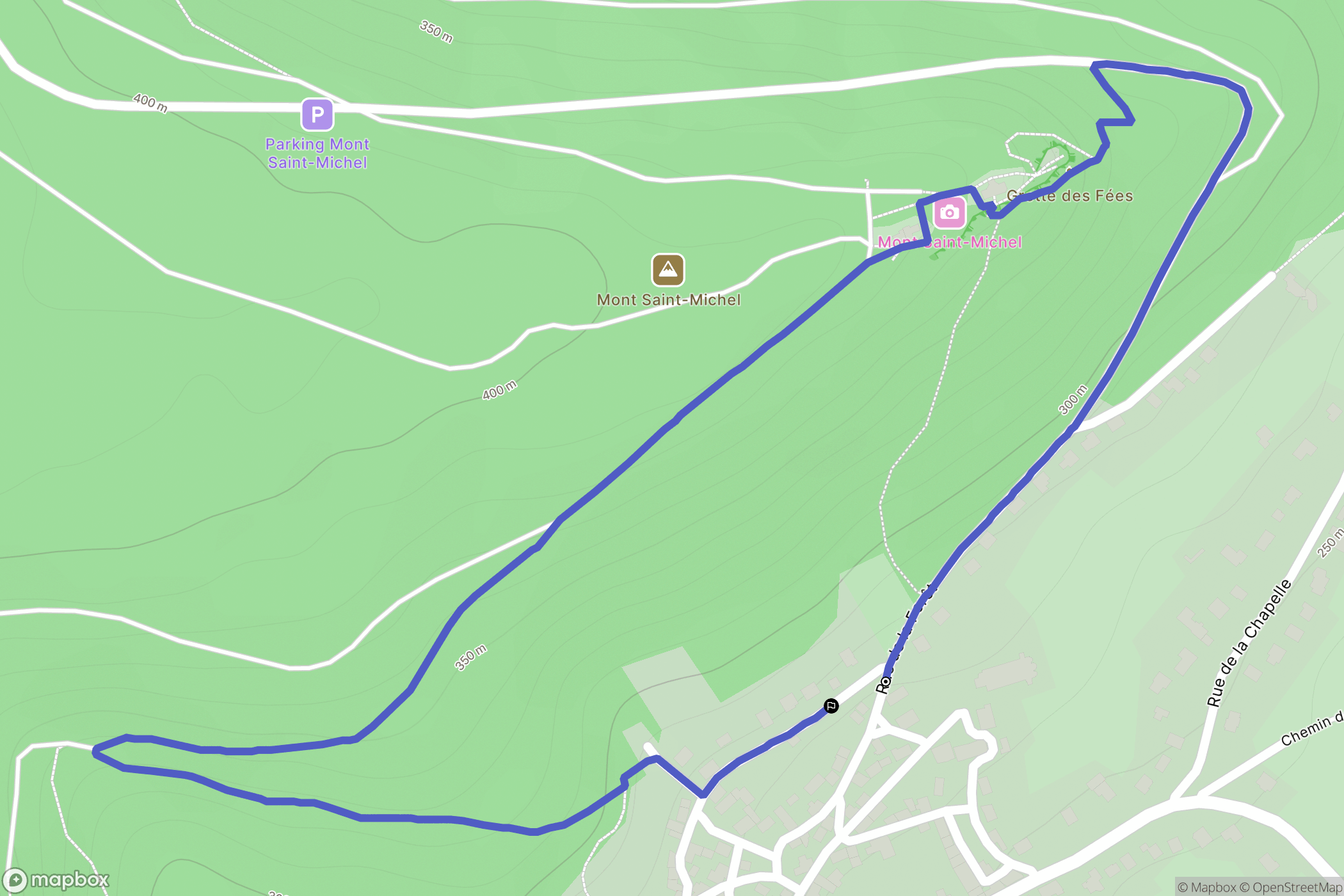 Saint-Jean-Saverne : carte du parcours de randonnée - France
