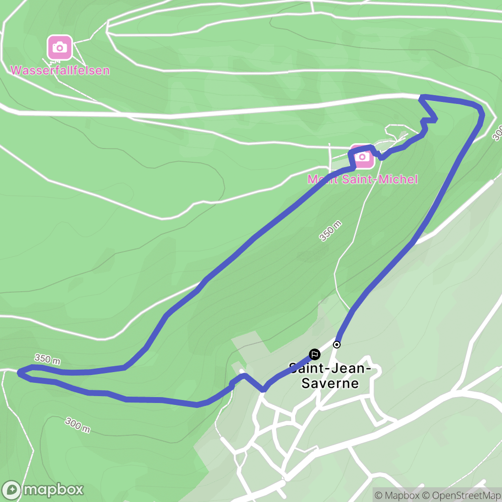 Saint-Jean-Saverne : carte du parcours de randonnée - France