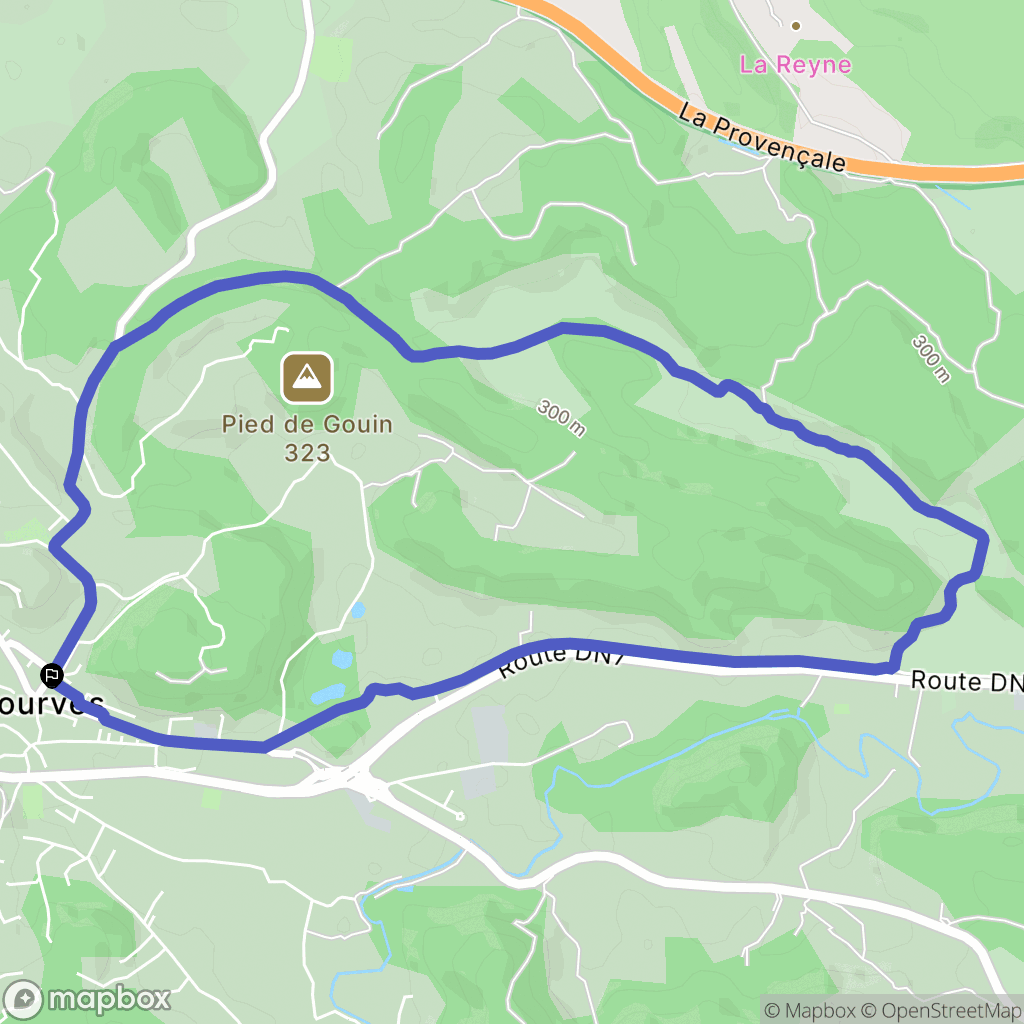 Tourves : carte du parcours de randonnée - France