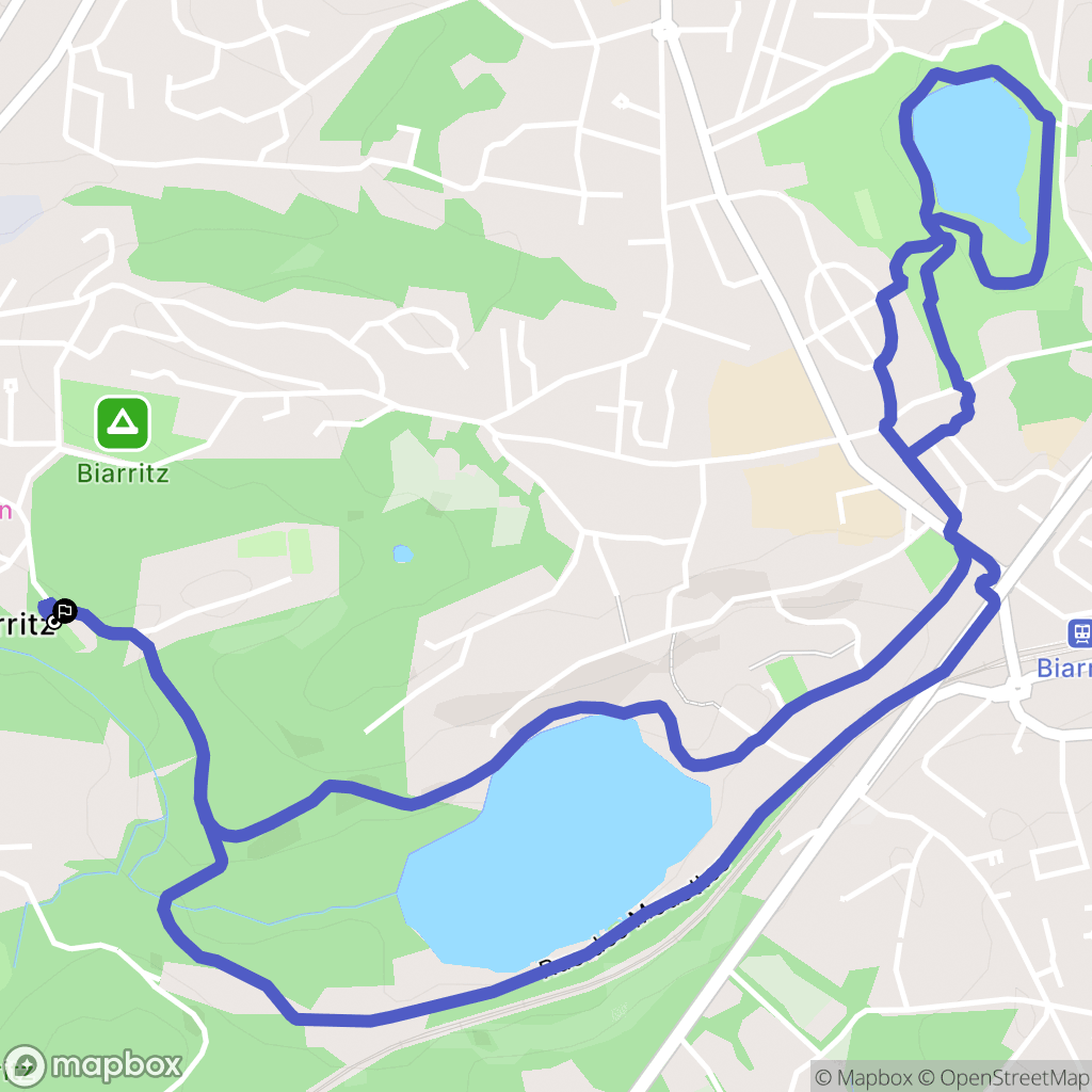 Biarritz : carte du parcours de randonnée - France