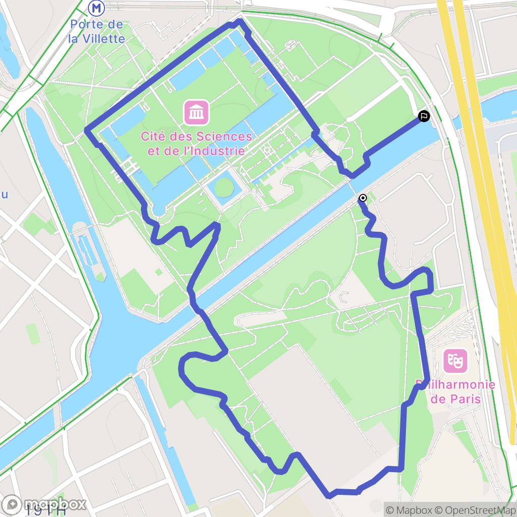 Paris : carte du parcours de randonnée - France