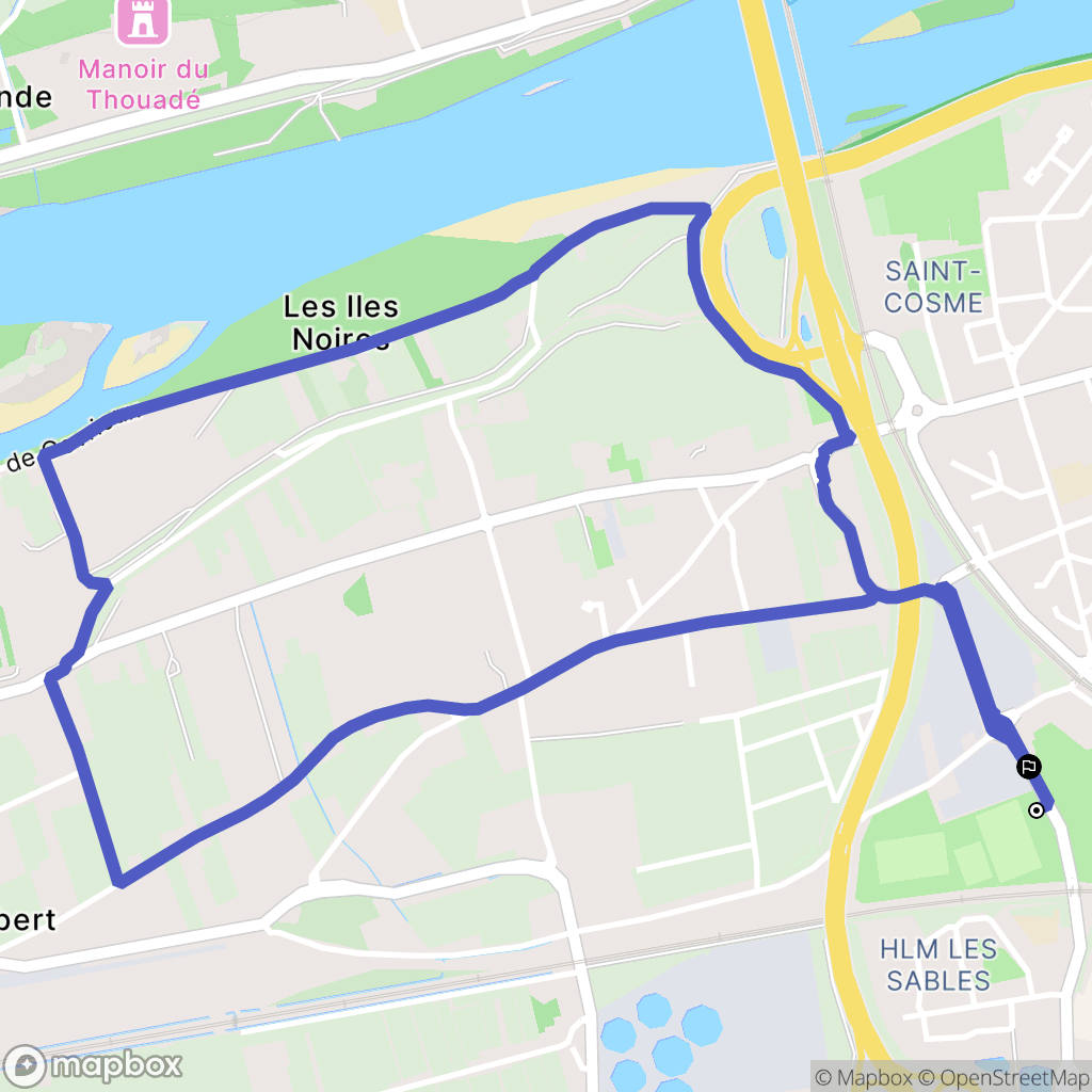 La Riche : carte du parcours de randonnée - France